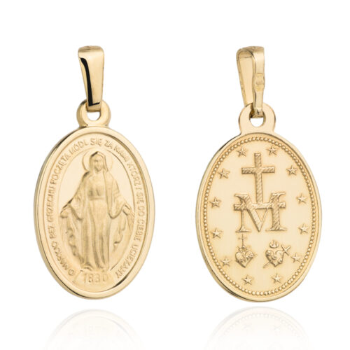 Złoty cudowny medalik 585