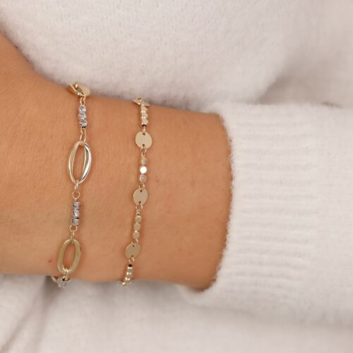 Złota bransoletka z kulkami