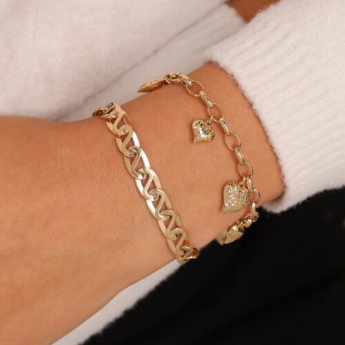 Nowoczesna złota bransoletka